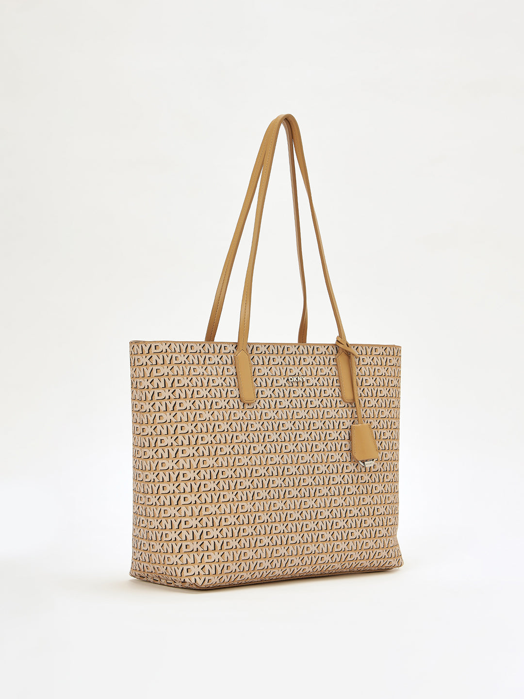 DKNY Women Beige Printed  Tote Bags