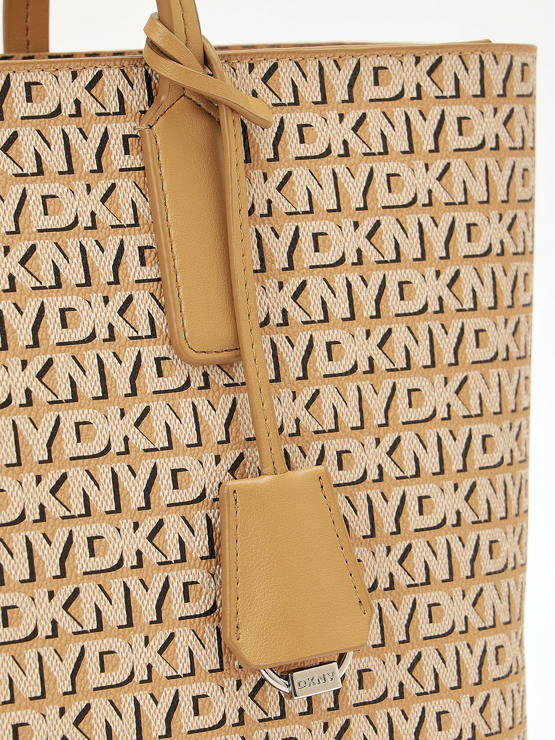 DKNY Women Beige Printed  Tote Bags