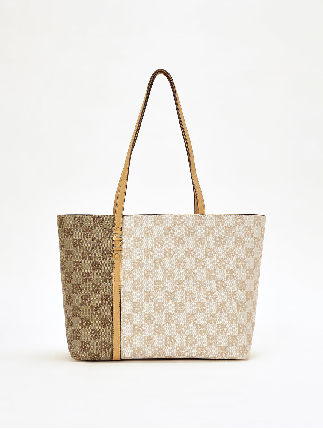 DKNY Women Beige Printed  Tote Bags