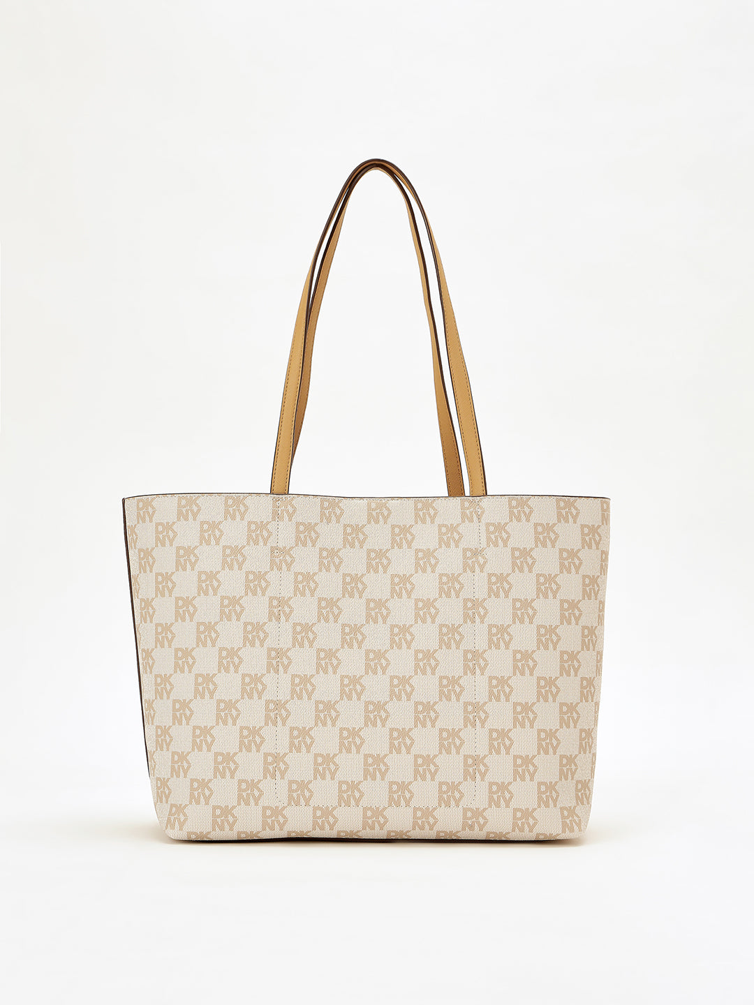 DKNY Women Beige Printed  Tote Bags