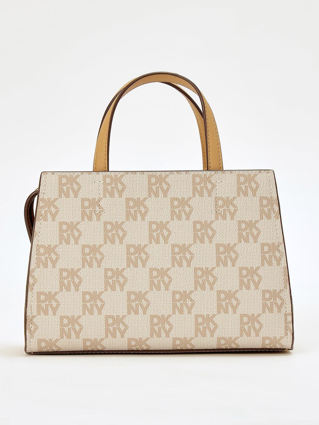 DKNY Beige Avril Printed Satchel