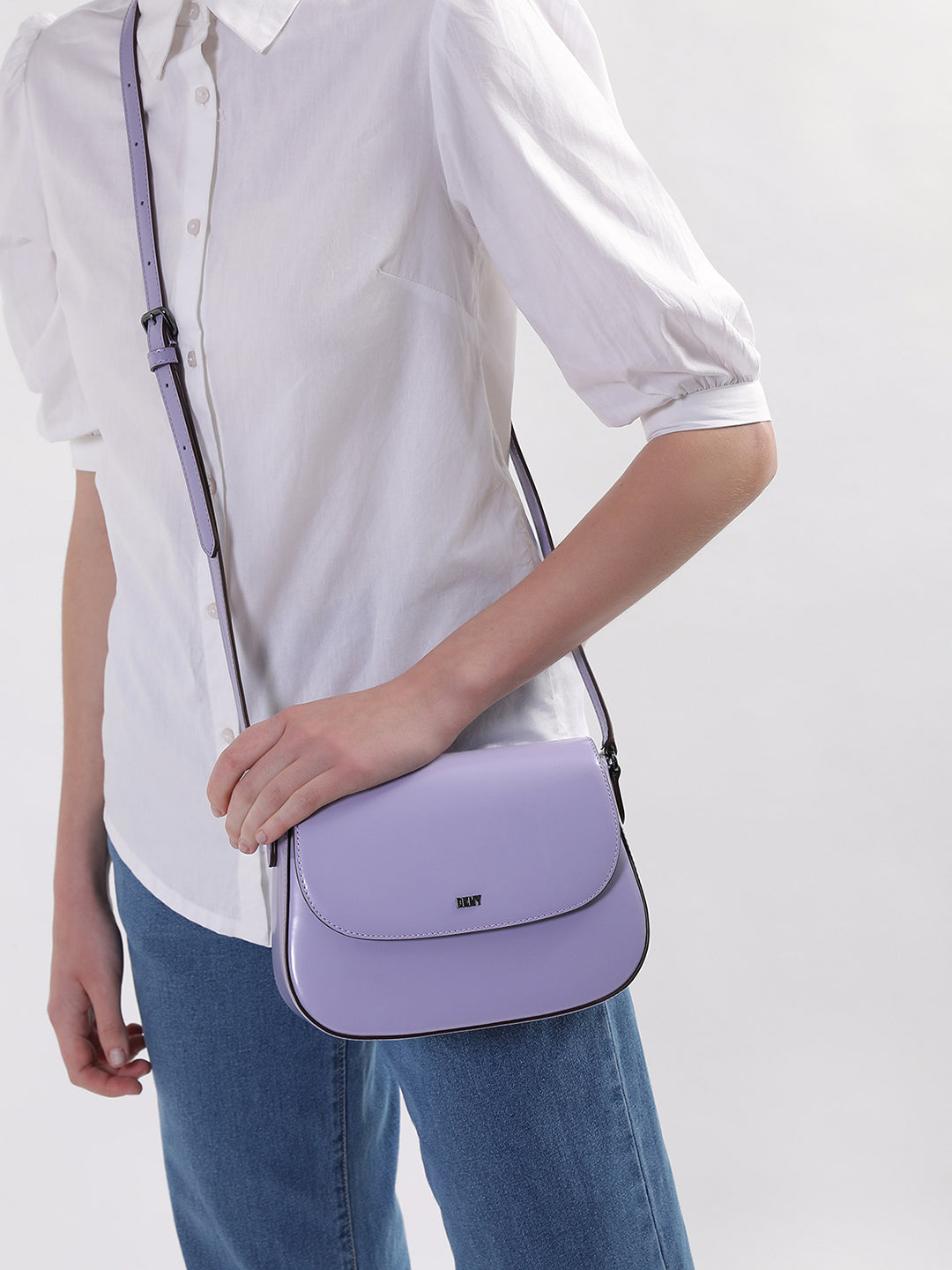 DKNY Women Lavender Solid Shoulder Bag