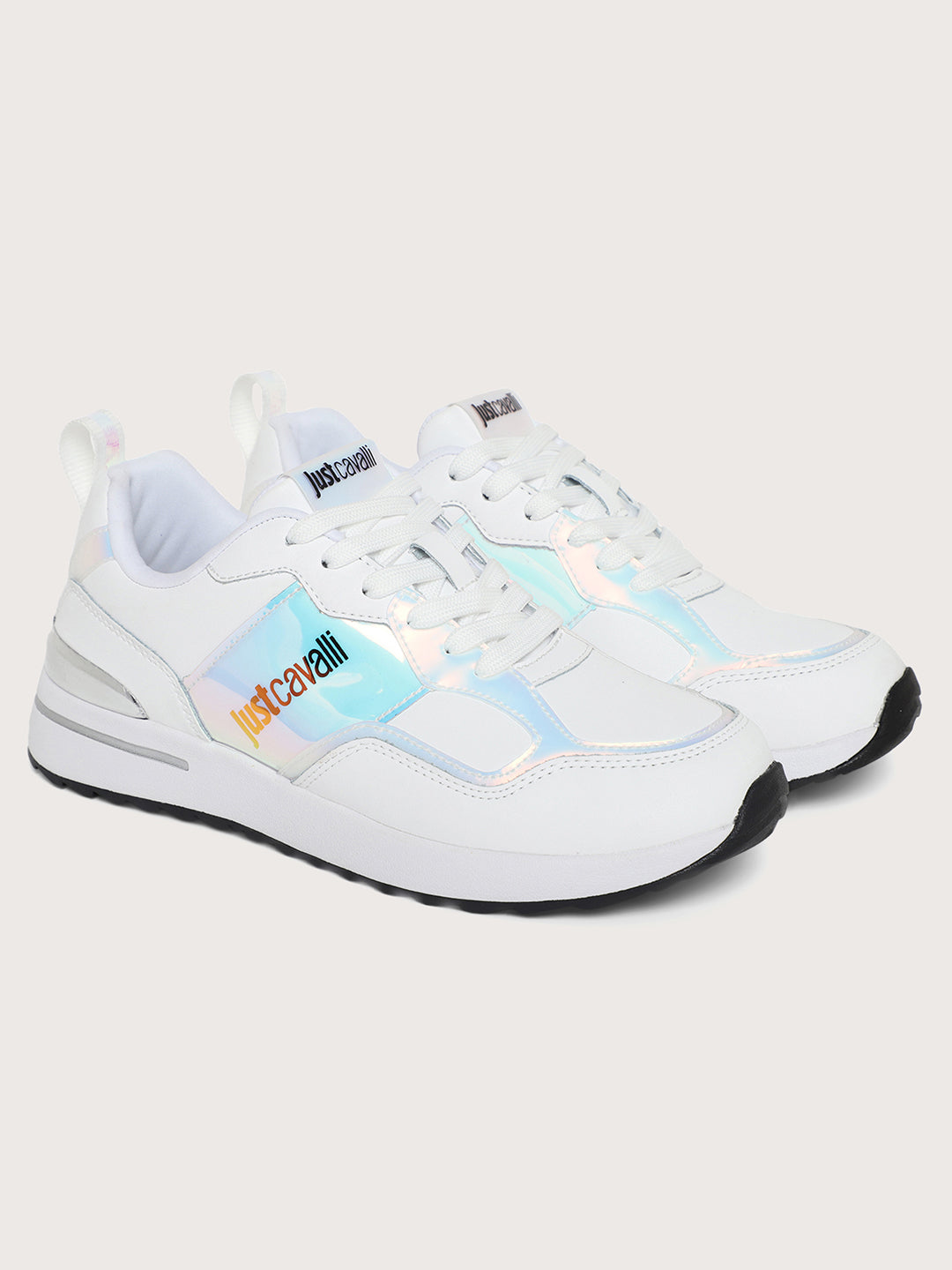 Just Cavalli Women White Sneakers