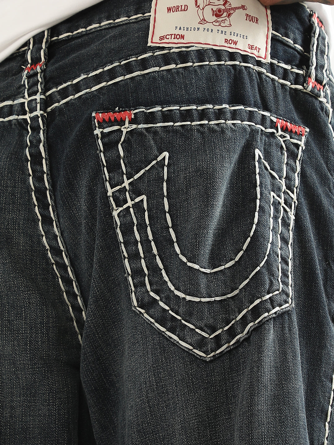 True Religion Super T Straight Blue Mid Rise Jeans