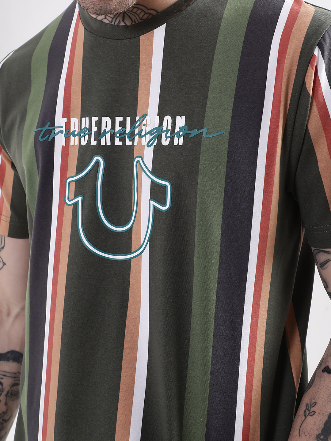 True Religion Multi Digital Logo Regular Fit T-Shirt