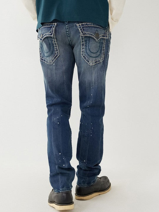 True Religion Men Super T Geno Slim Fit Medium Wash Jeans