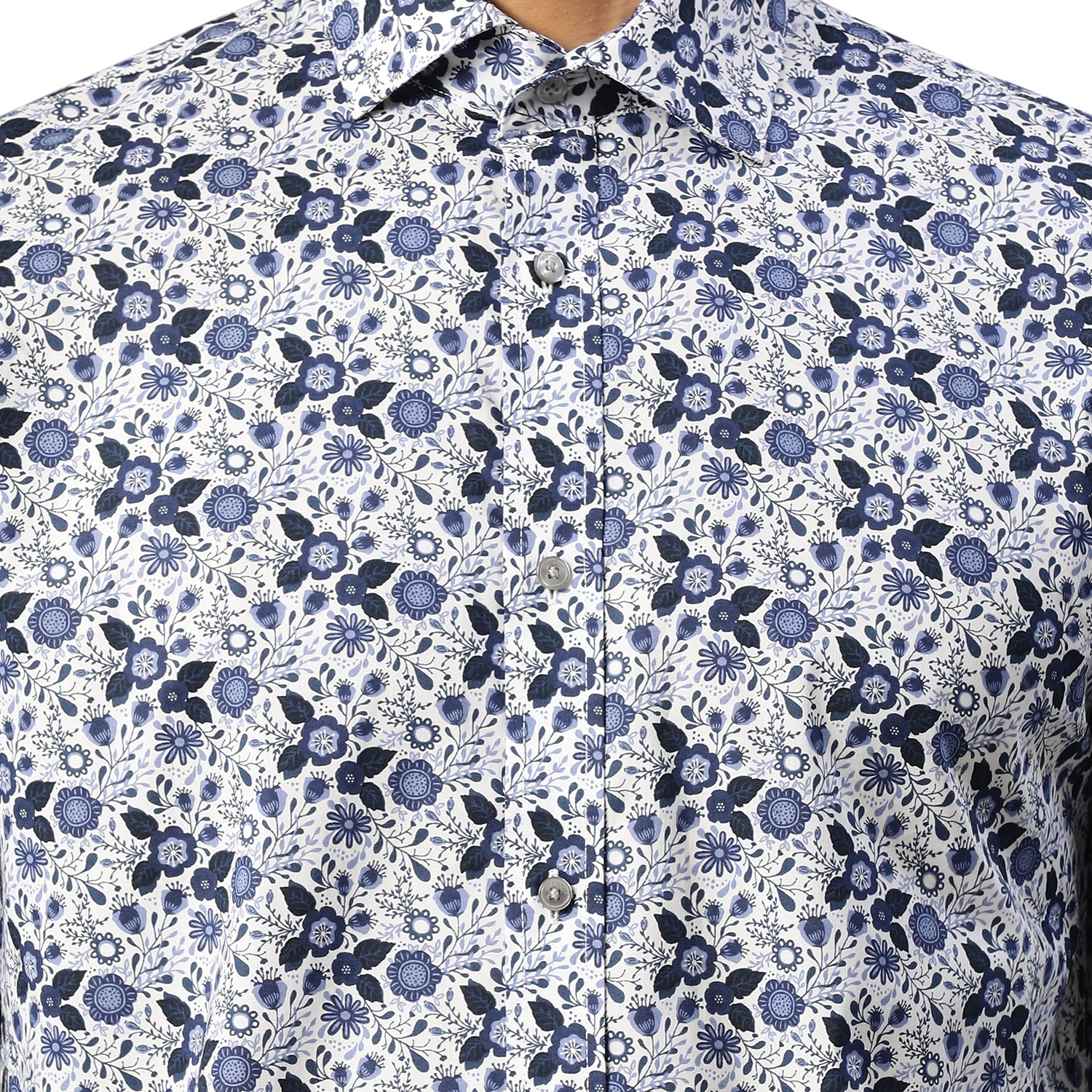 Matinique Men Navy Printed Collar Shirt