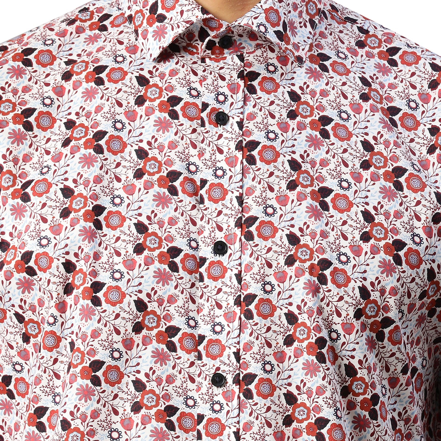 Matinique Men Red Printed Collar Shirt