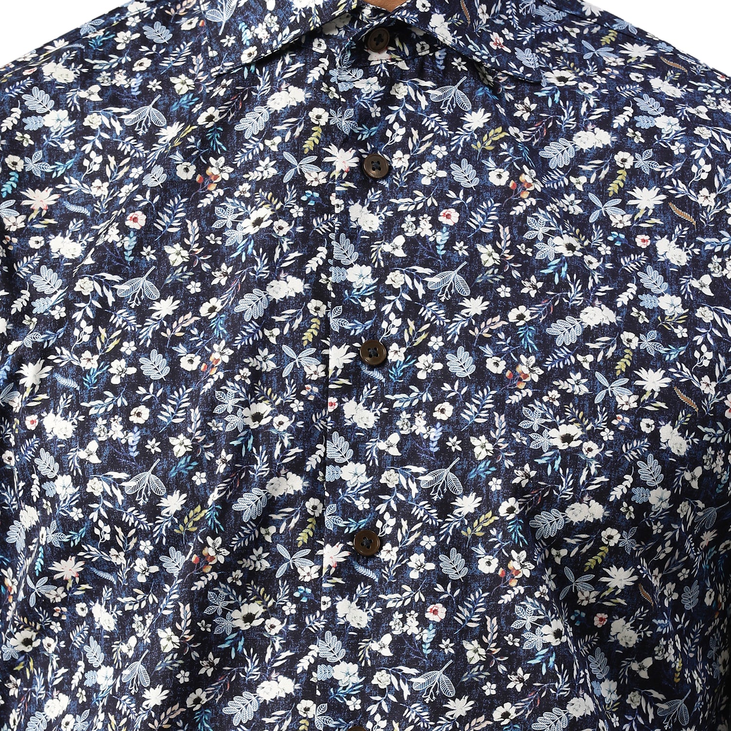 Matinique Men Navy Printed Collar Shirt