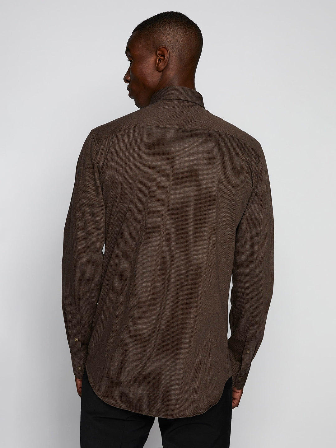 Matinique Brown Regular Fit Placket Shirt