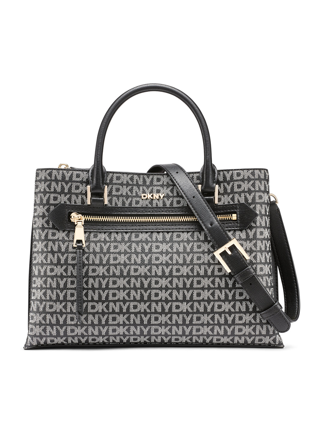 DKNY Women Black Printed Handbags