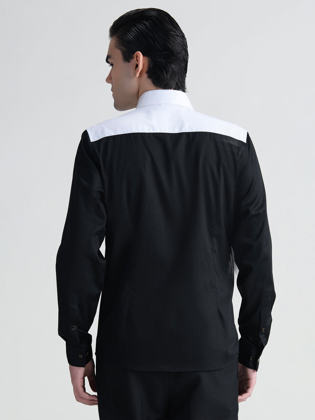 Abkasa Men White Collar Shirt