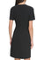 DKNY Women Black Solid Round Neck Short Sleeves Dress