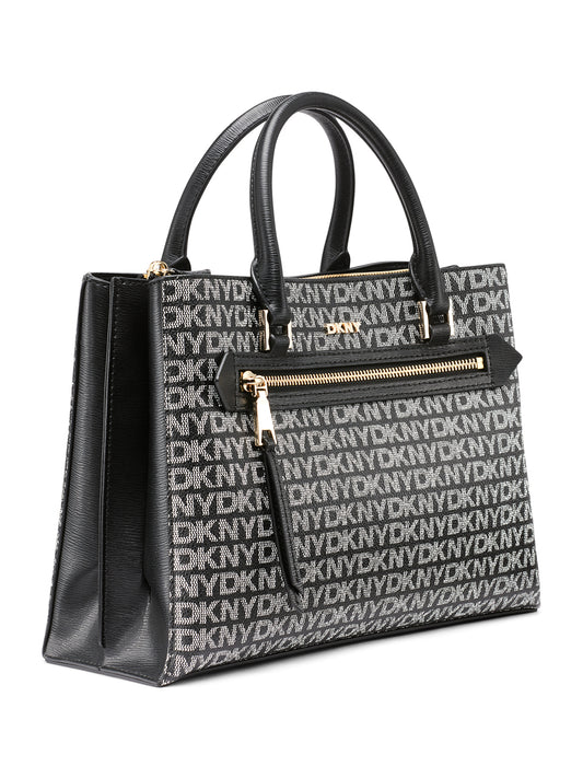 DKNY Women Black Printed Handbags