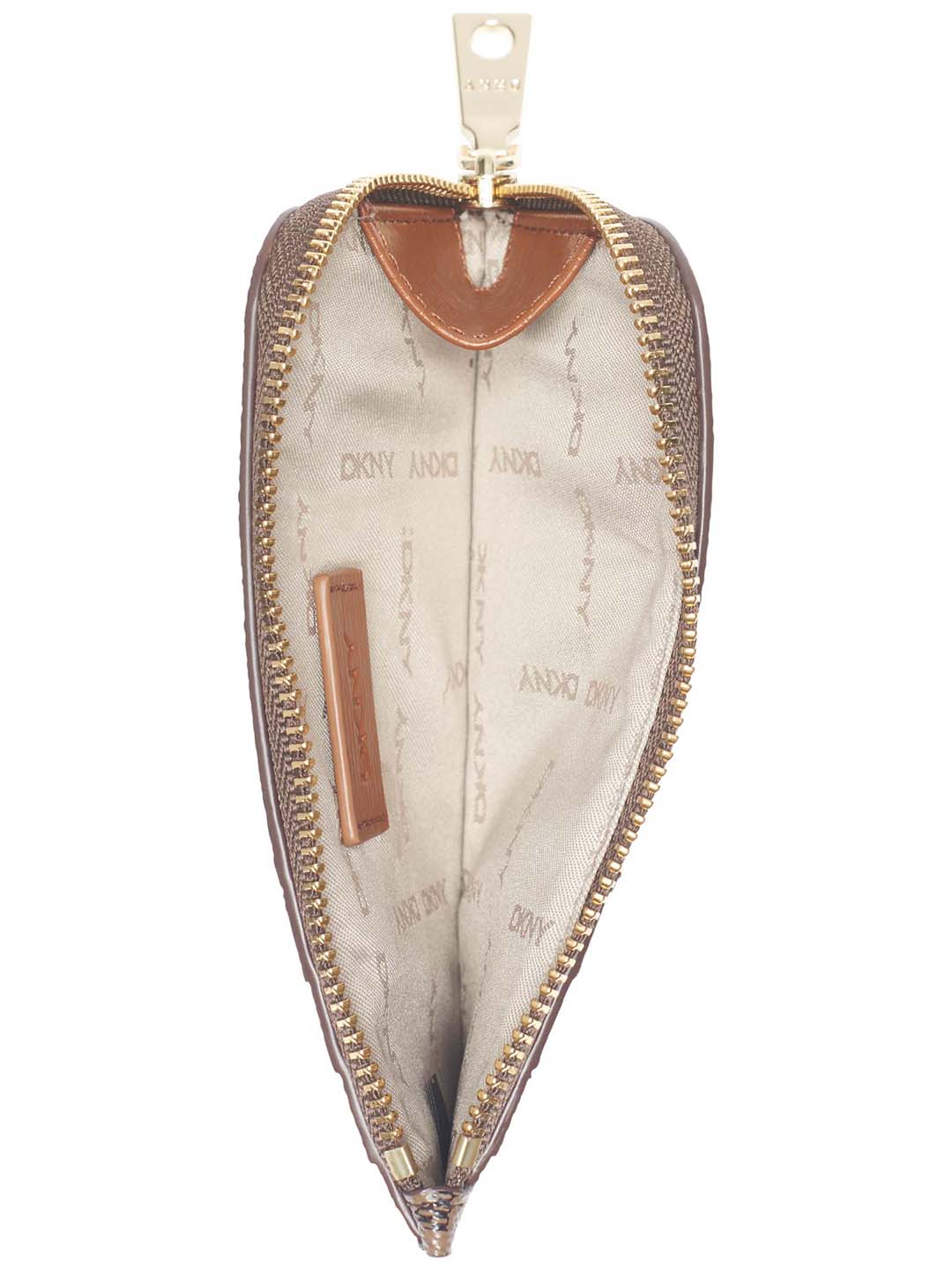 DKNY Women Brown Printed Card Case