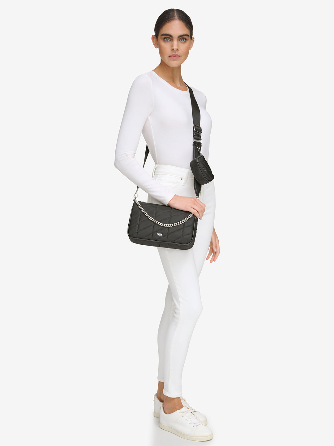 DKNY Women Black Solid Crossbody Bag