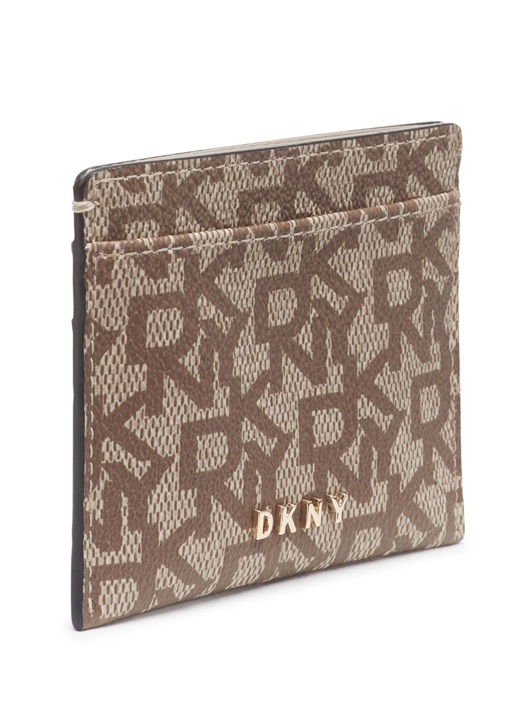 DKNY Women Beige Printed Card Case