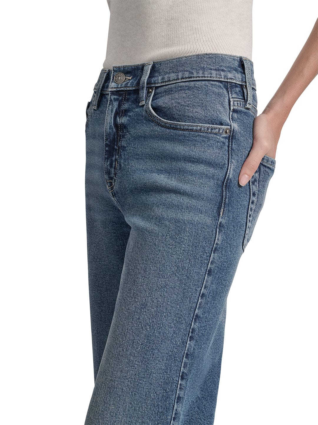 DKNY Women Blue Flared Washed Jeans