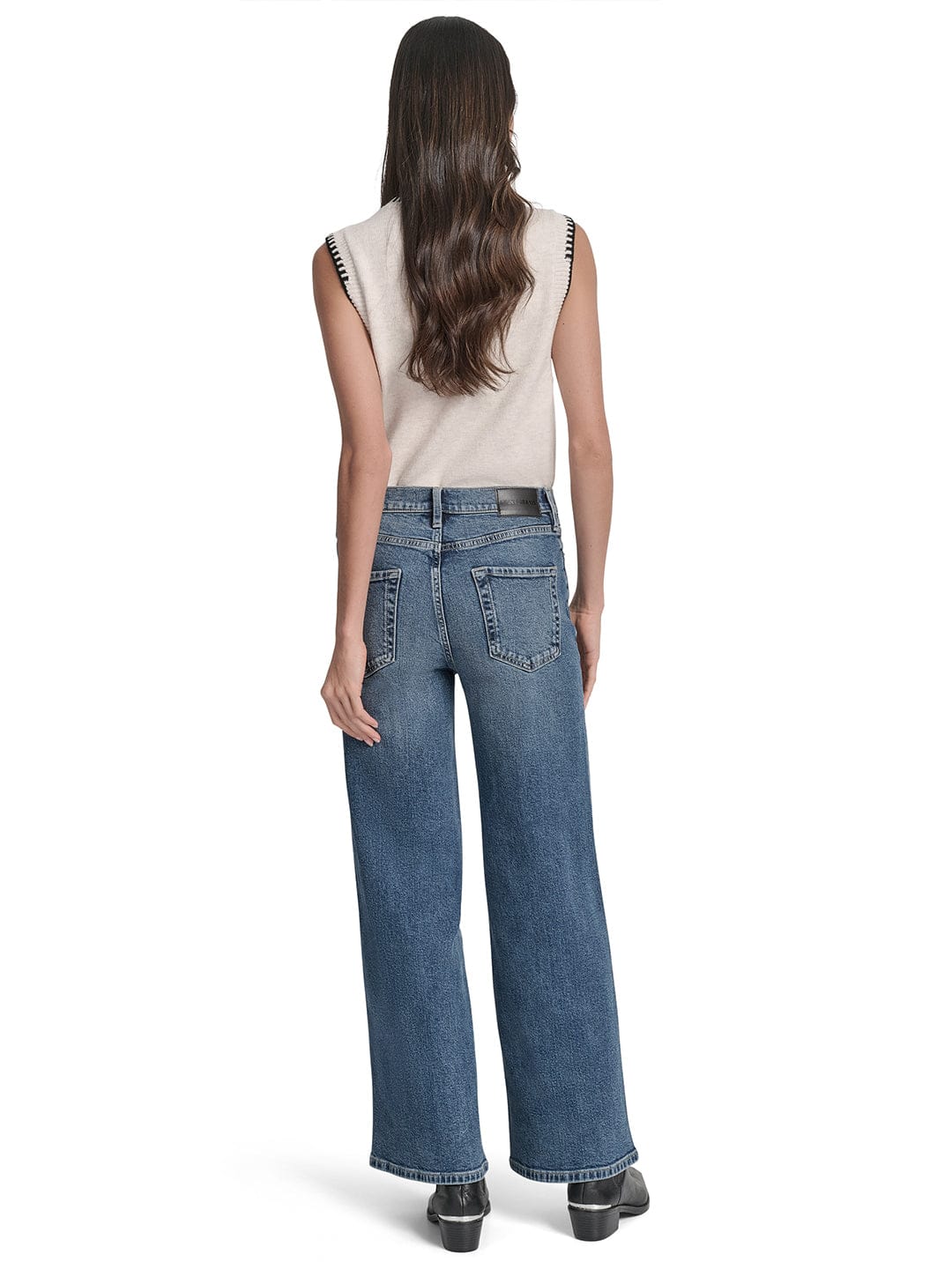 DKNY Women Blue Flared Washed Jeans