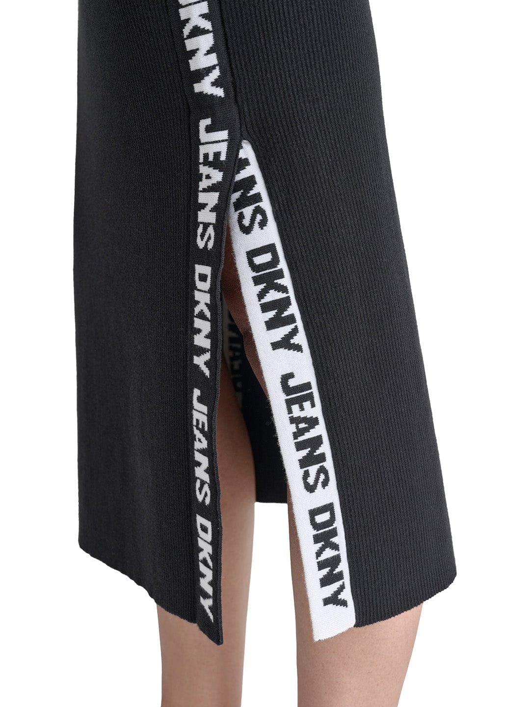 DKNY Women Black Fitted Solid Skirt