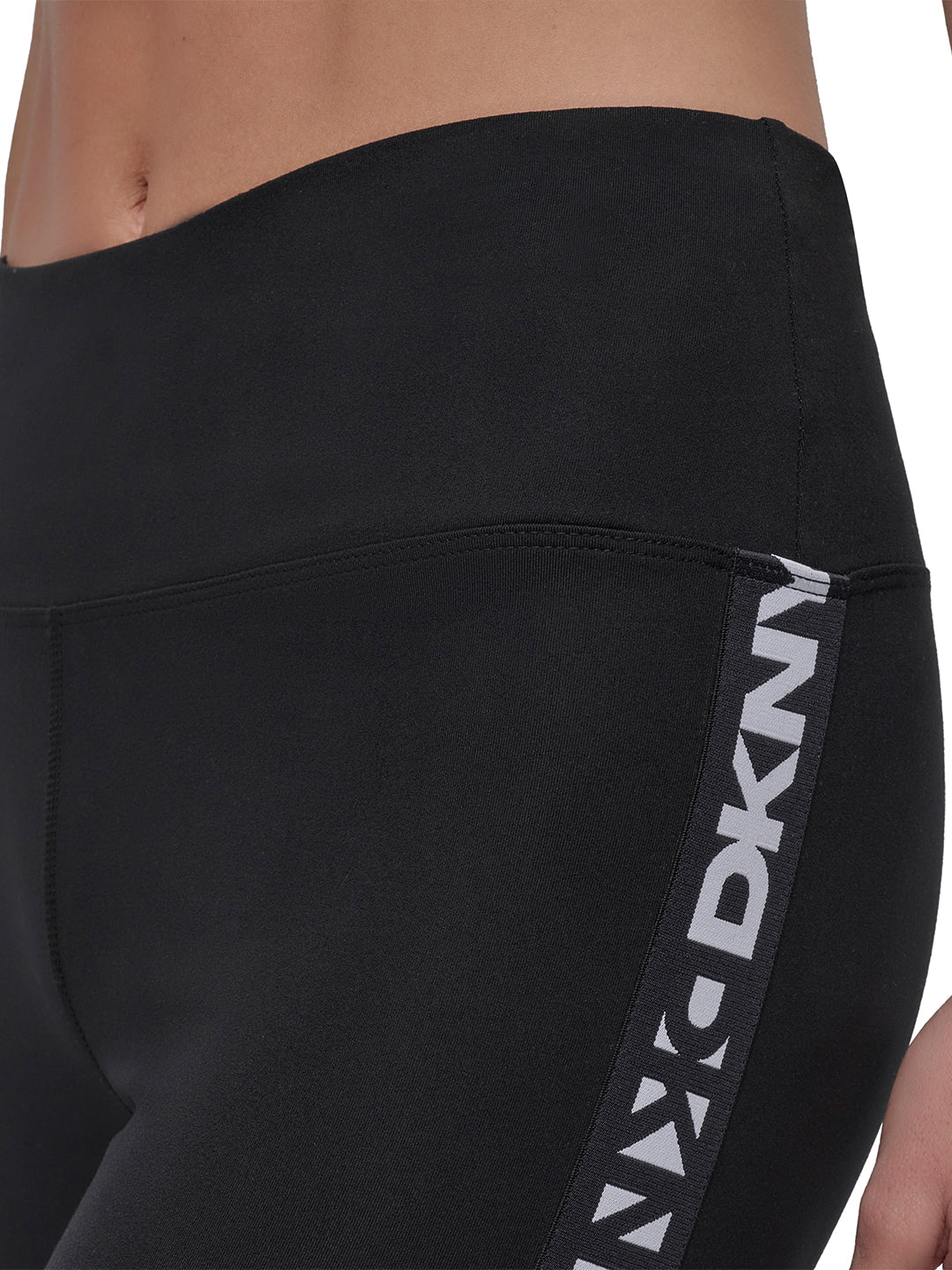 DKNY Women Black Skinny Fit Tape Leggings