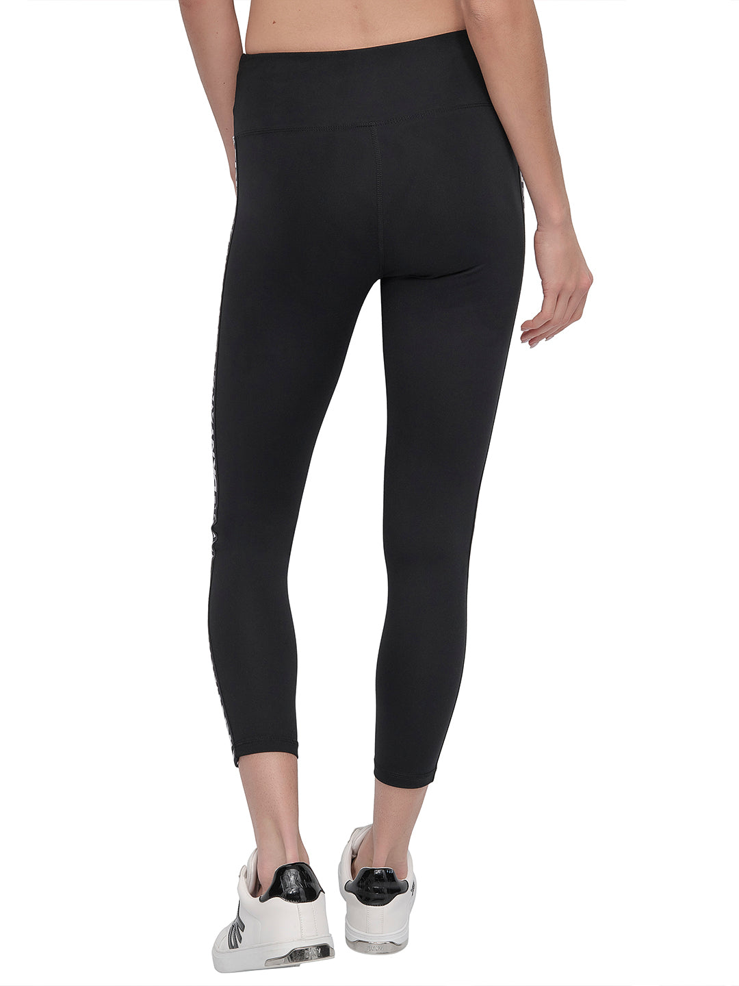DKNY Women Black Skinny Fit Tape Leggings