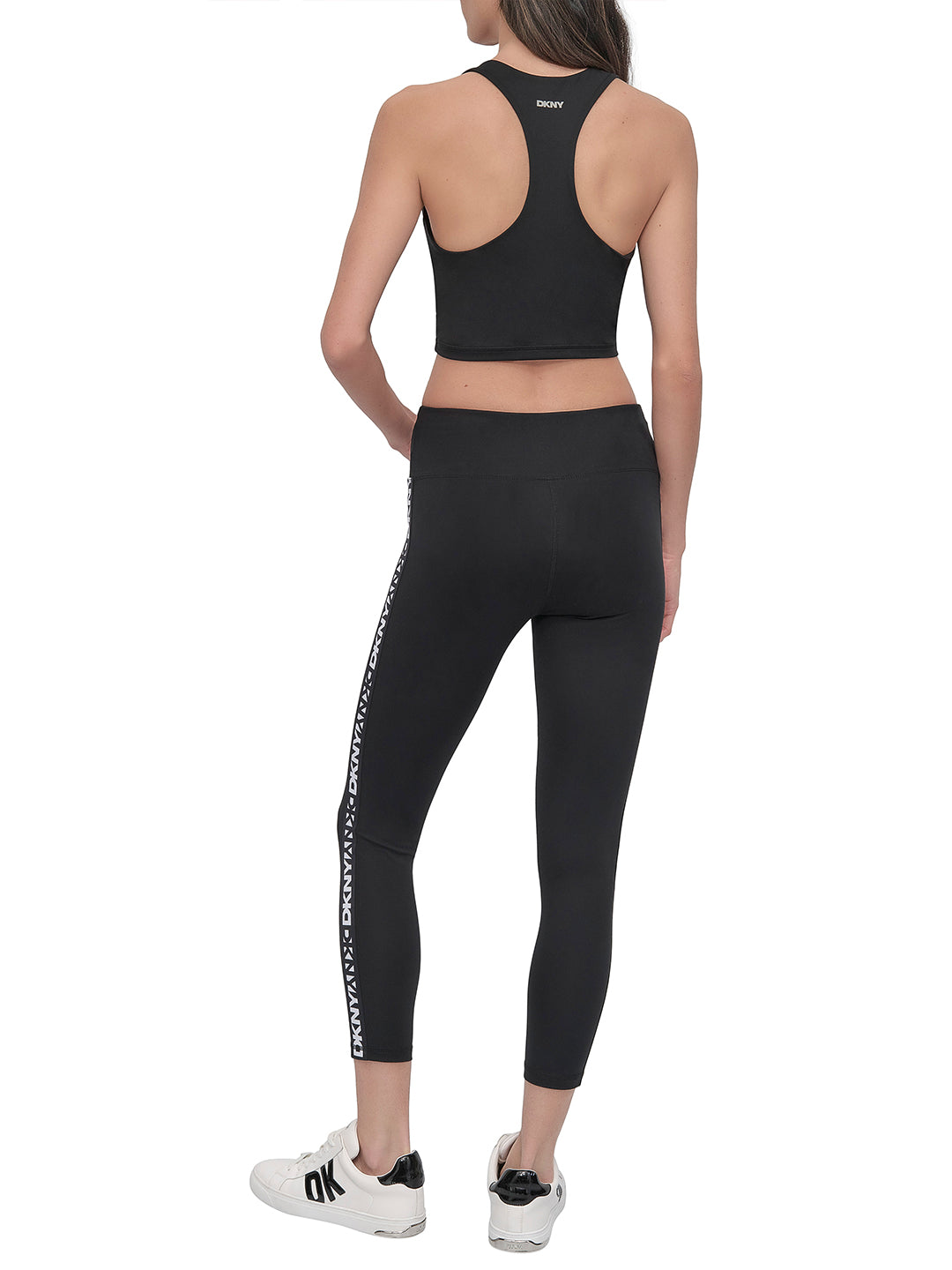 DKNY Women Black Skinny Fit Tape Leggings