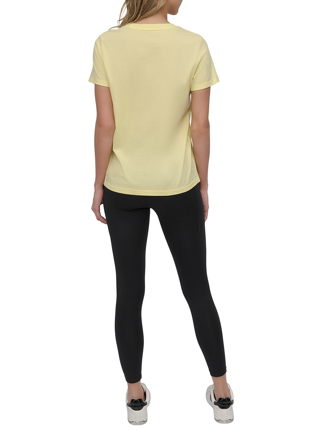 DKNY Women Yellow Embellished Round Neck TShirt