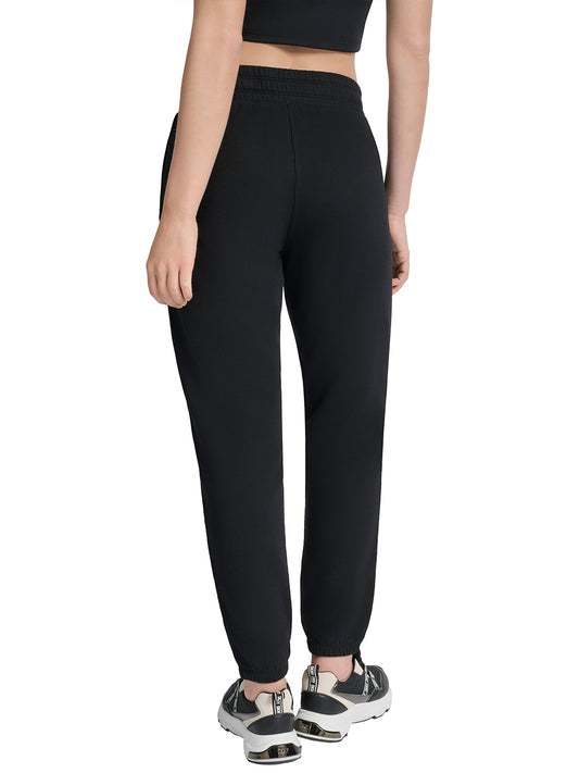 DKNY Women Black Jogger Tape Sweatpant