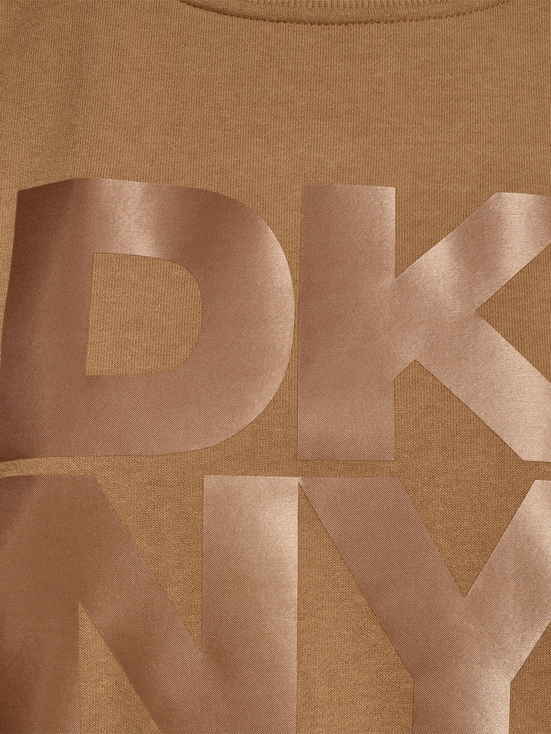 DKNY Women Brown Solid Round Neck Sweatshirt