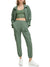 DKNY Women Green Solid Oversized Trouser