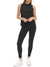 DKNY Women Black Printed Round Neck Sleeveless Top