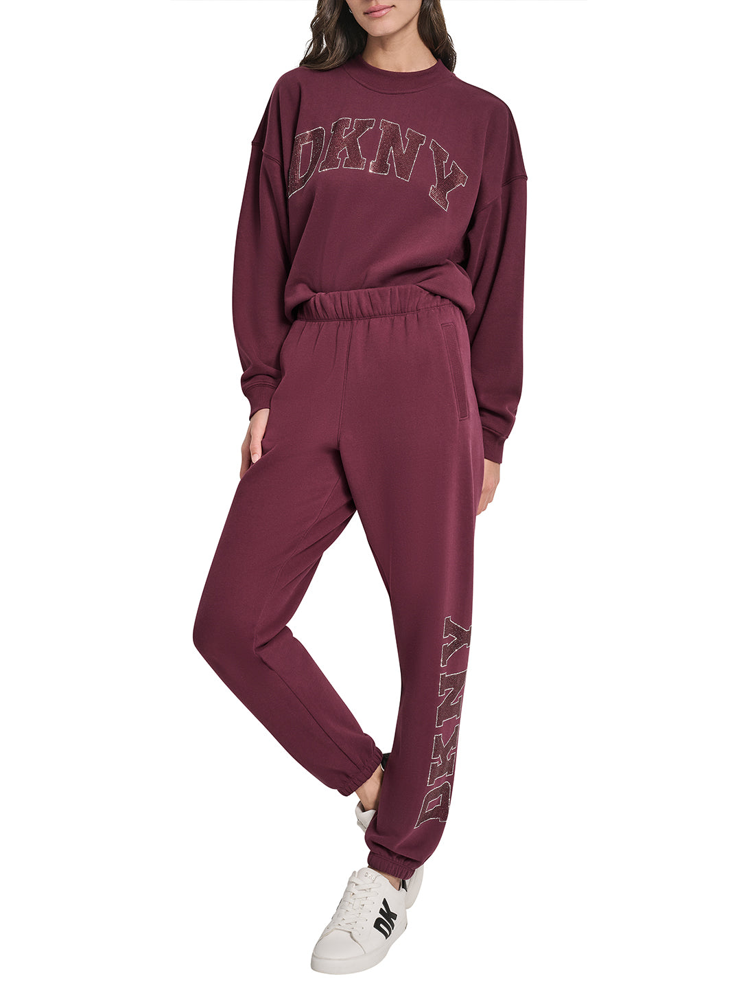 DKNY Women Red Jogger Solid Sweatpant