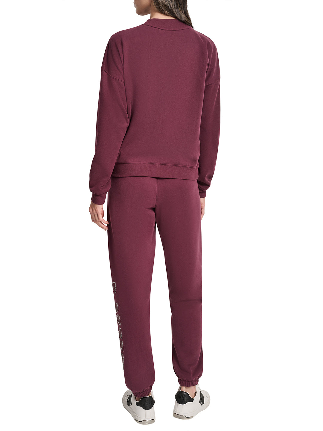 DKNY Women Red Embellished Round Neck Sweatshirt