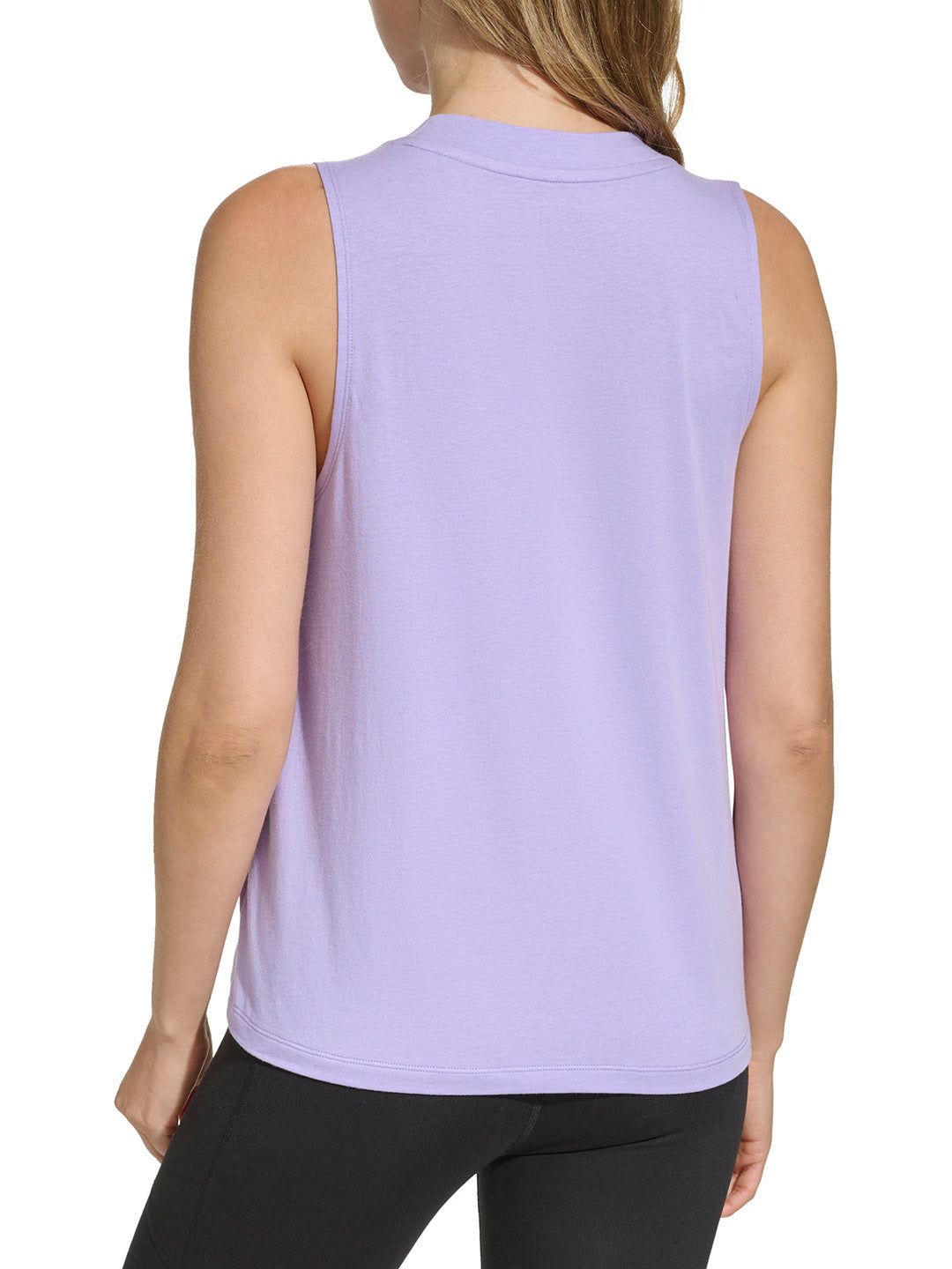 DKNY Women Blue Printed Round Neck Sleeveless Top