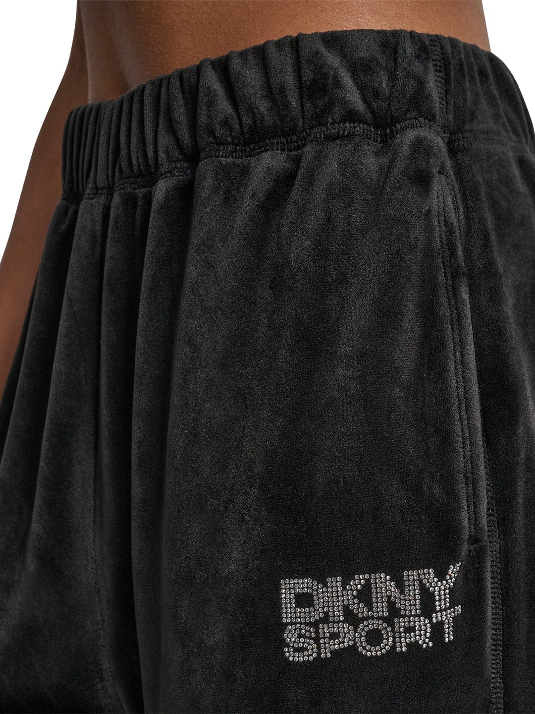 DKNY Women Black Straight Fit Solid Sweatpant