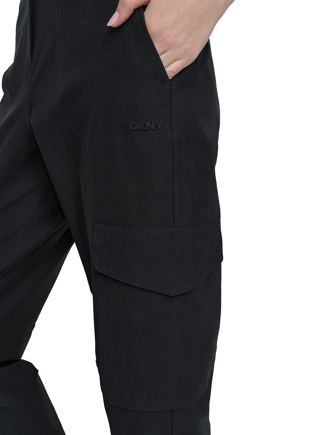 DKNY Women Black Oversized Fit Solid Trouser