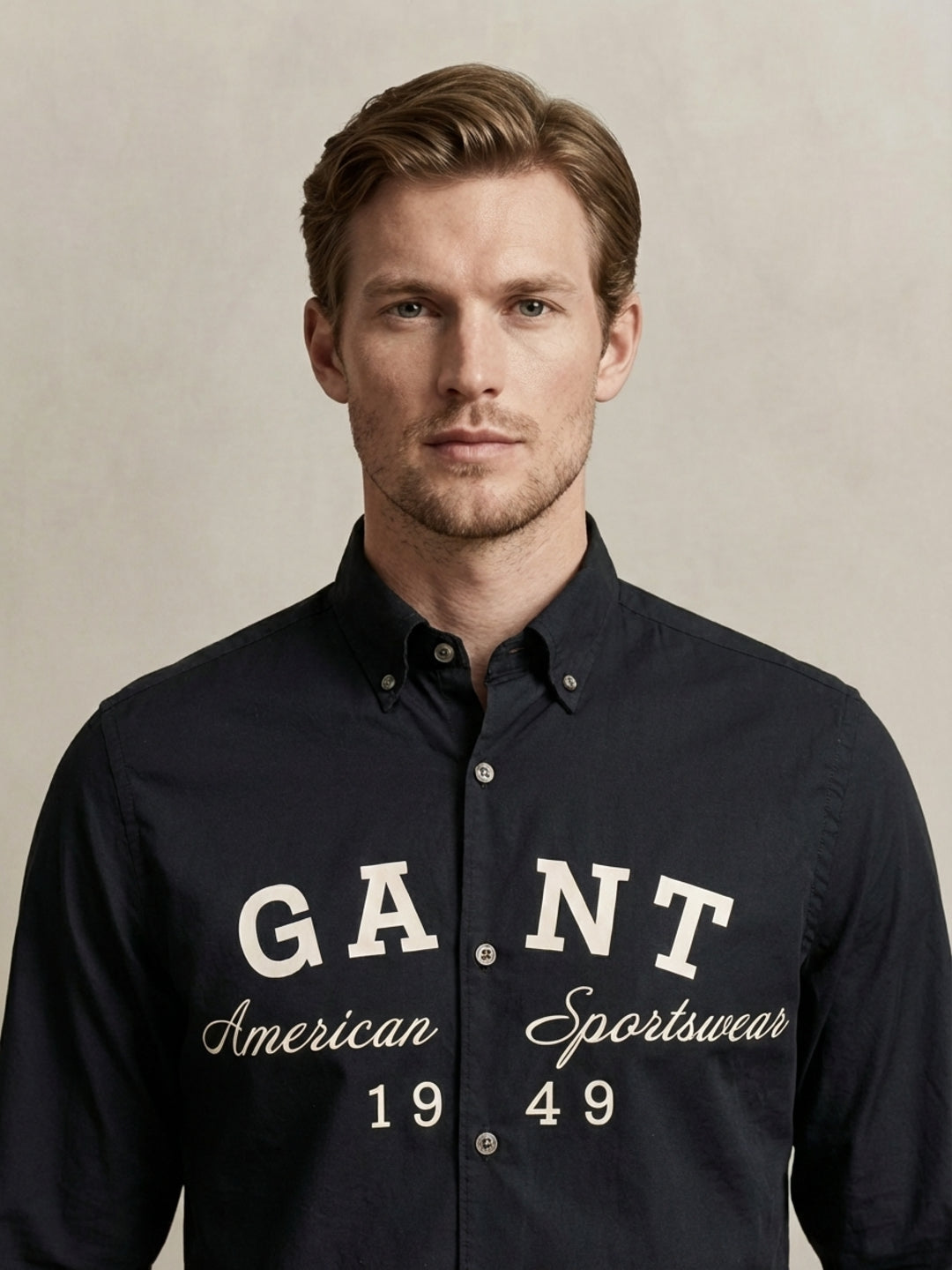 Gant Men Black Printed Regular Fit Pure Cotton Shirt