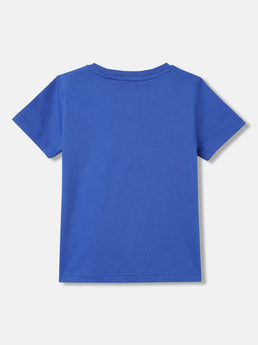 Gant Kids Blue Solid Round Neck Short Sleeves T-Shirt