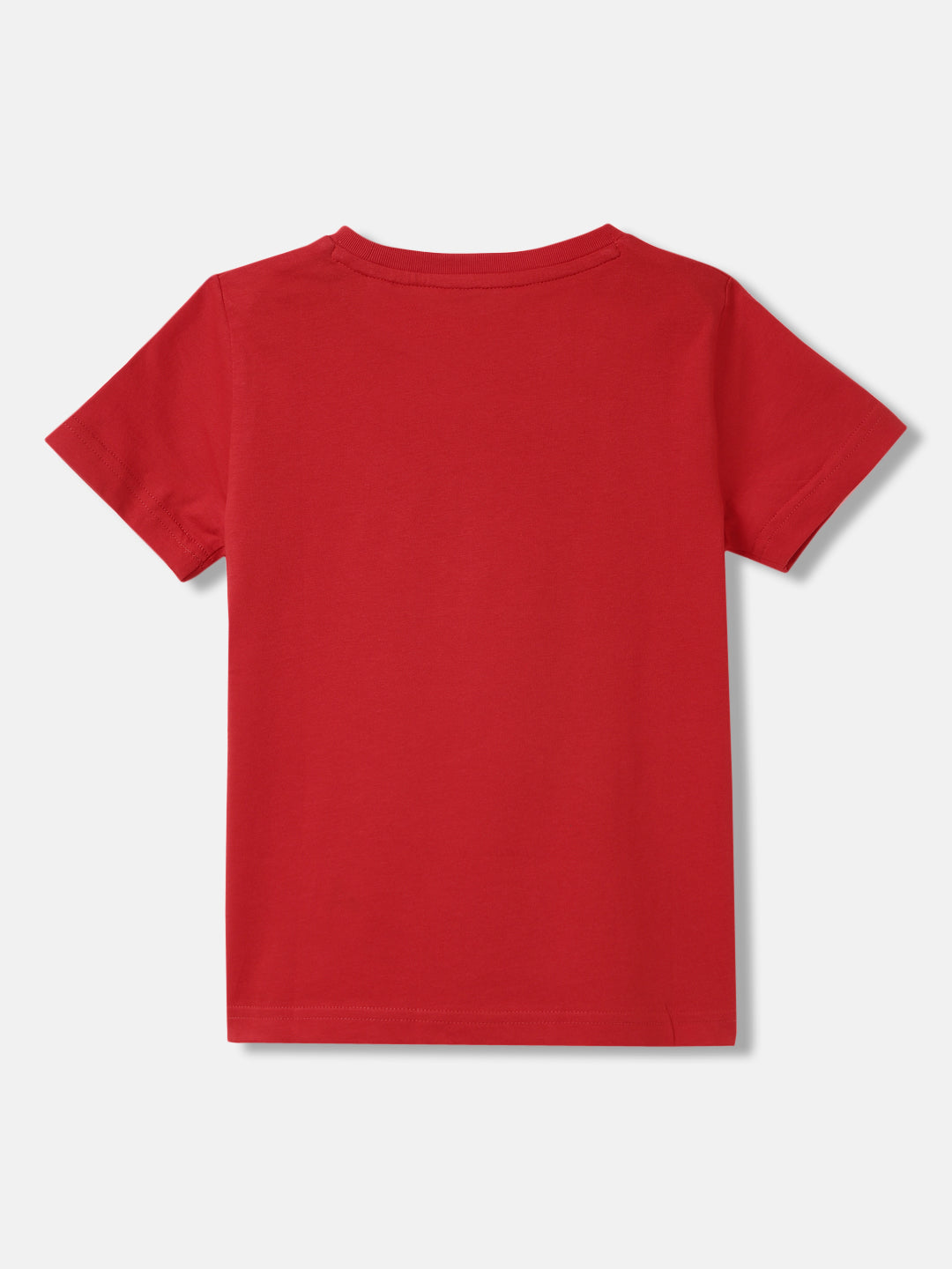 Gant Kids Red Solid Round Neck Short Sleeves T-Shirt