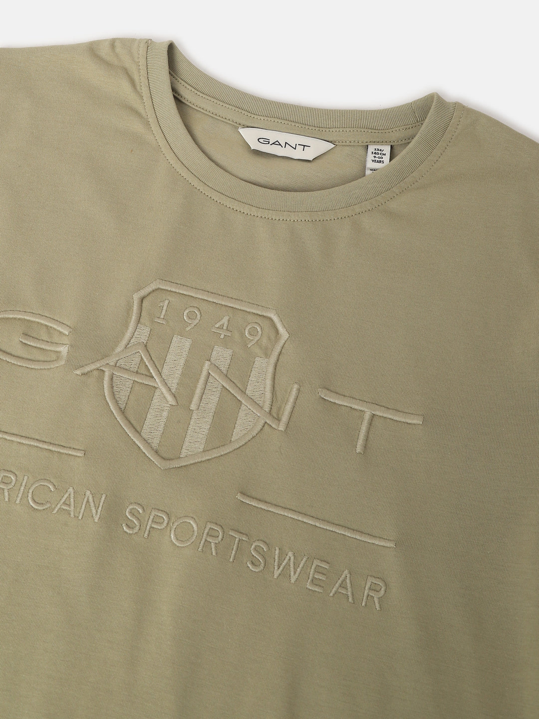 Gant Kids Beige Green Fashion Regular Fit T-Shirt