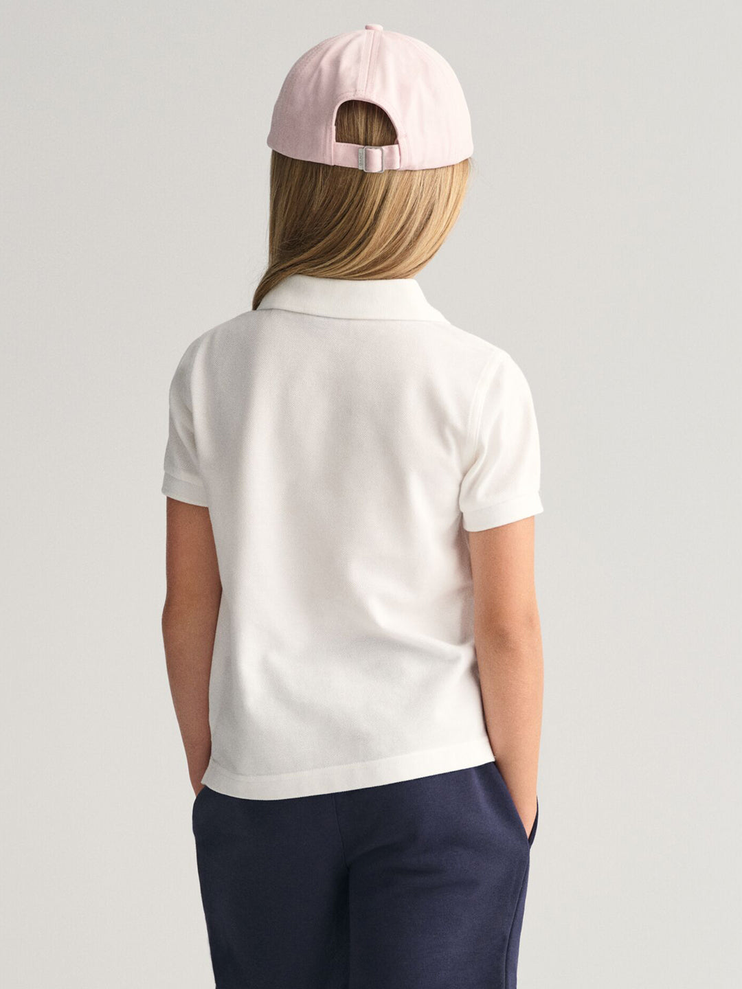 Gant Unisex White Solid Collared Short Sleeves Polo Tshirt