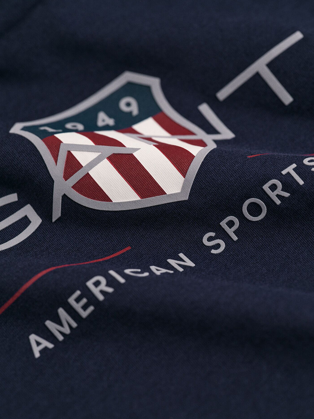 Gant Boys Blue Printed Round Neck Short Sleeves T-Shirt