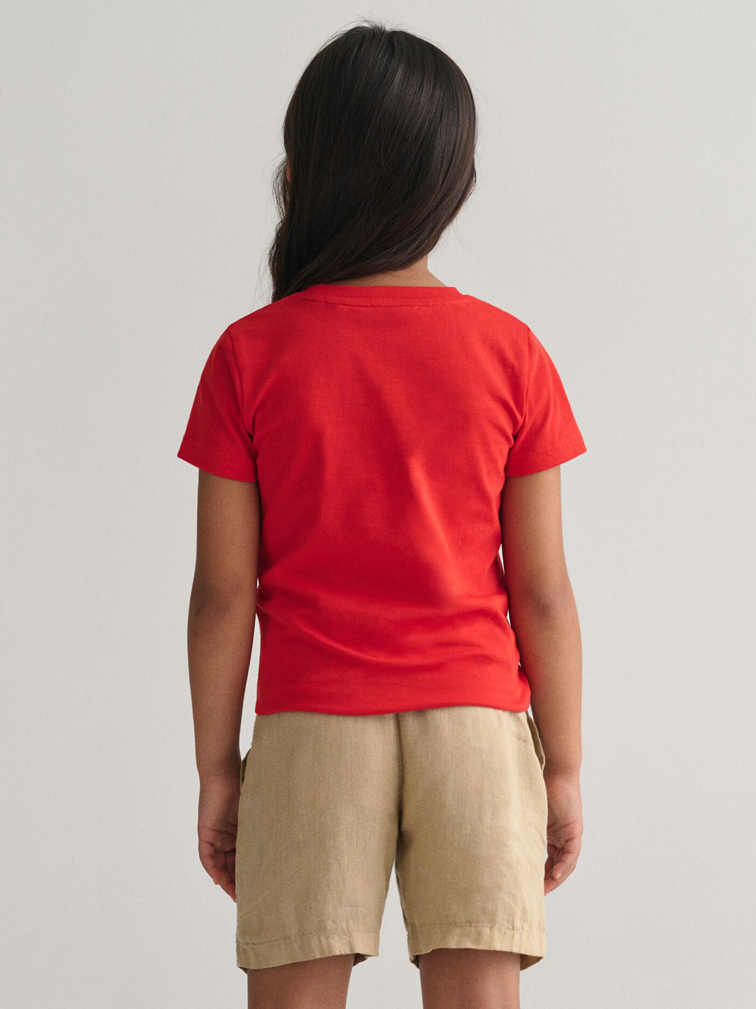 Gant Unisex Red Printed Round Neck Short Sleeves T-Shirt