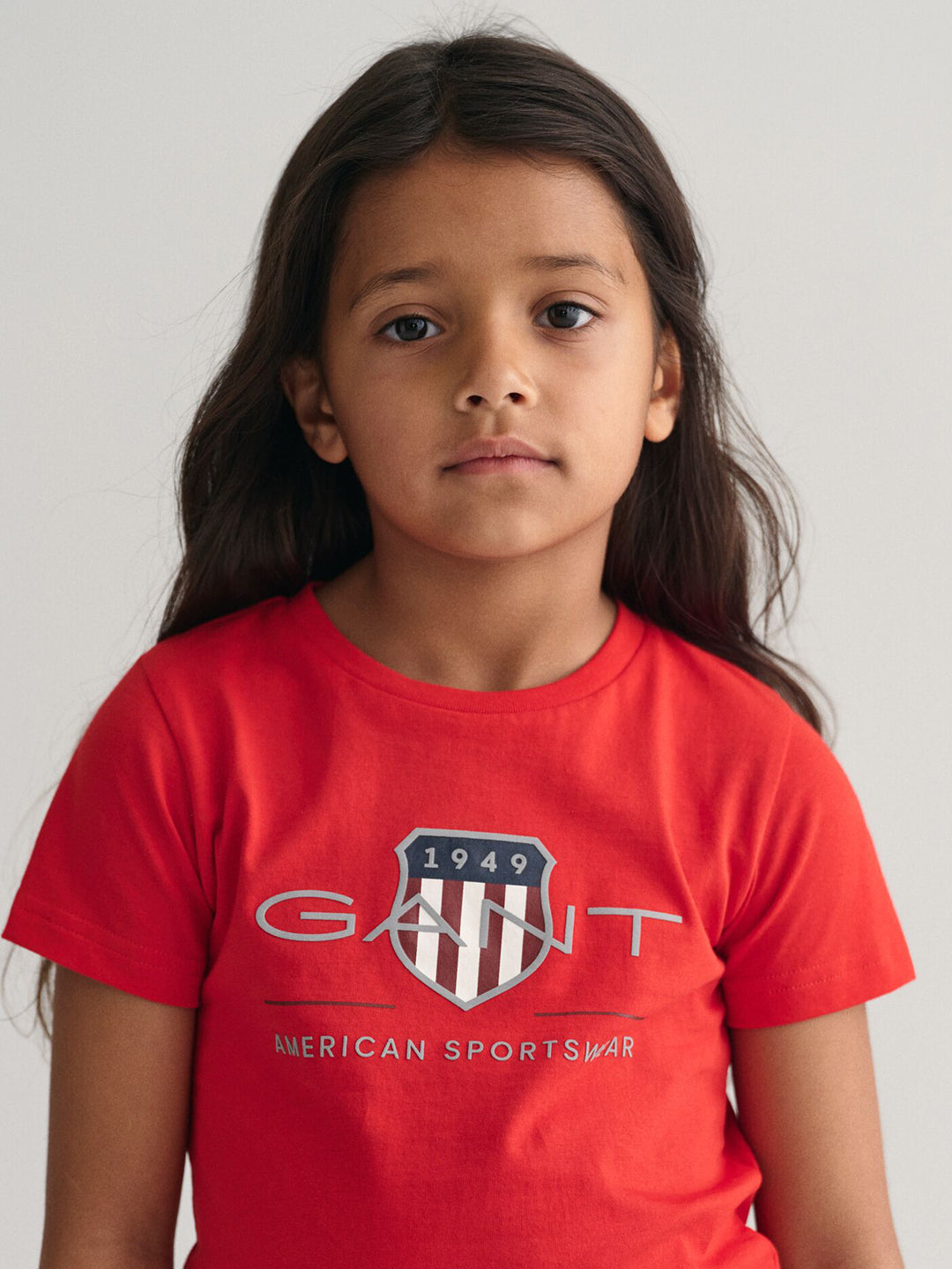 Gant Unisex Red Printed Round Neck Short Sleeves T-Shirt