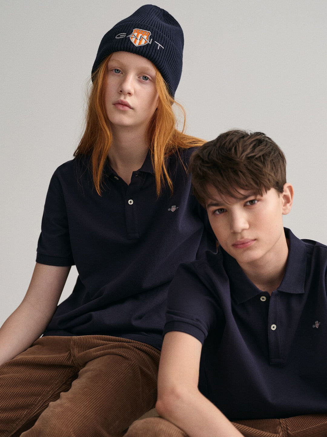 Gant Unisex Blue Solid Collared Short Sleeves Polo Tshirt