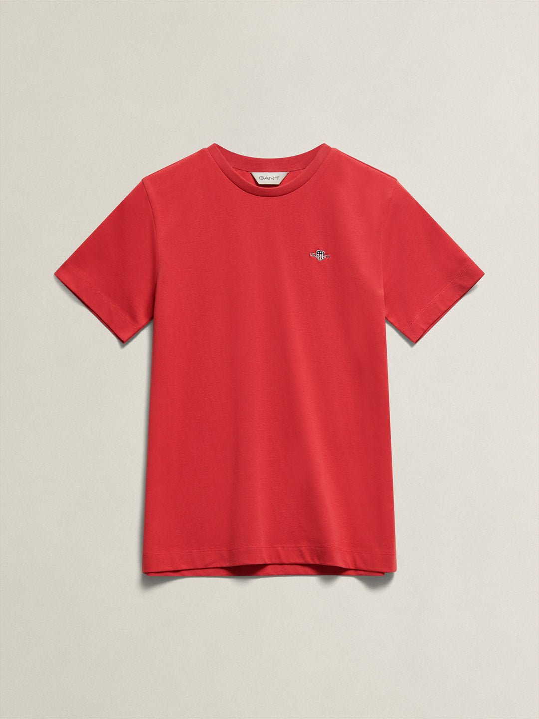 Gant Boys Red Solid Regular Fit T-Shirt