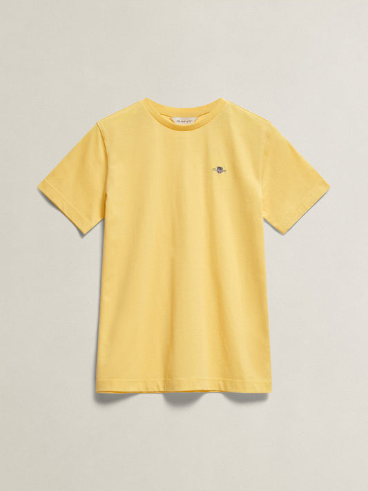 Gant Boys Yellow Round Neck T-Shirt