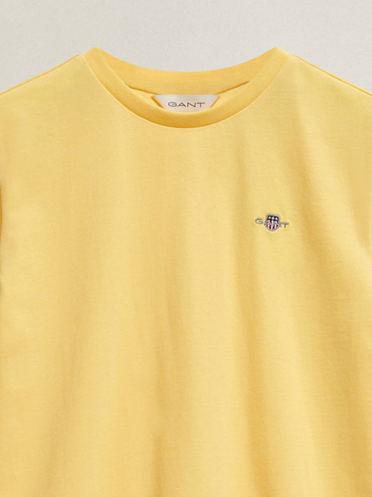Gant Boys Yellow Round Neck T-Shirt