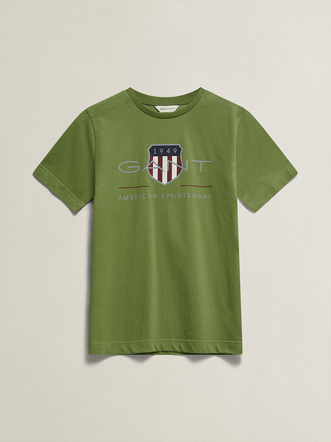 Gant Boys Green Printed Round Neck T-Shirt
